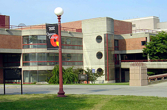 Photograph of the Science Building on the Queens College campus.
